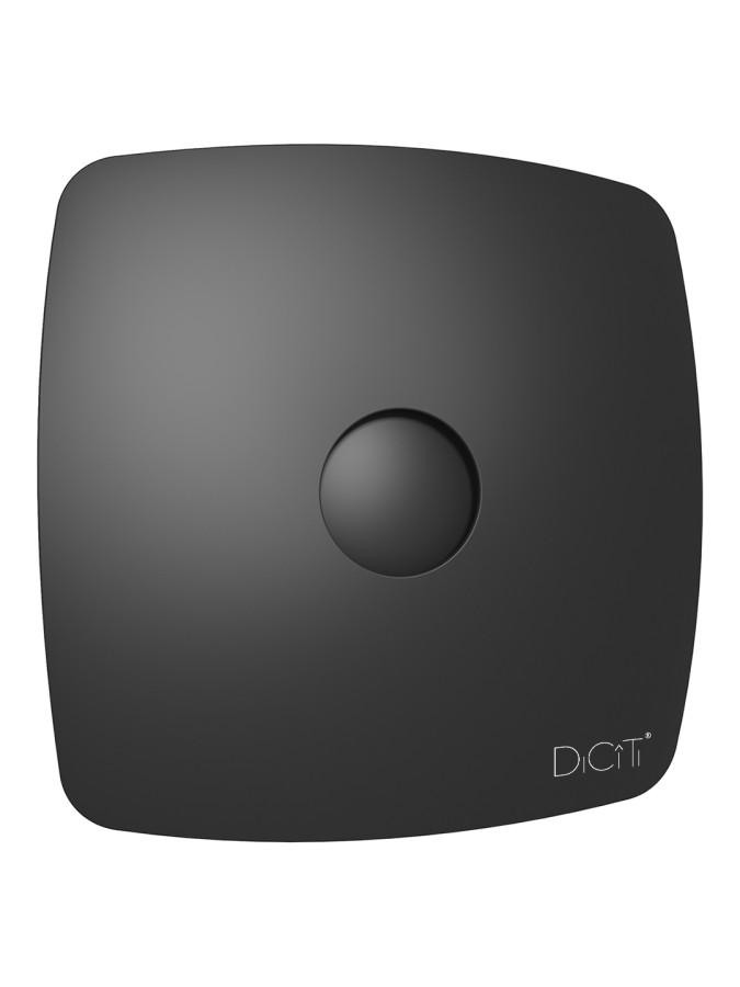 RIO 4C Matt black, Вентилятор осевой вытяжной с обратным клапаном D 100, декоративный