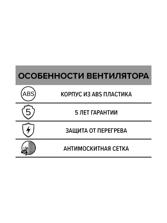 ERA 6, Вентилятор осевой вытяжной с антимоскитной сеткой D150